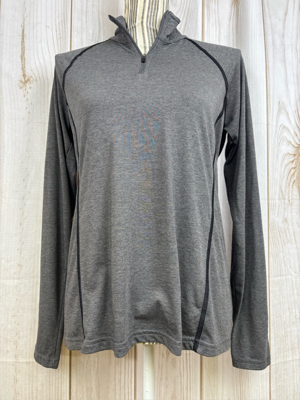 Orvis Quarter-Zip Performance Pullover Lightweight Drop Shoulder Gray Sz Small